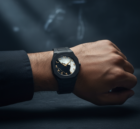 SABR Black Aura "Shadow" Edition – Premium Arabic Dial Fiber Watch