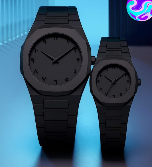 The Black Aura Couple Set: Sophisticated Unity in Every Second