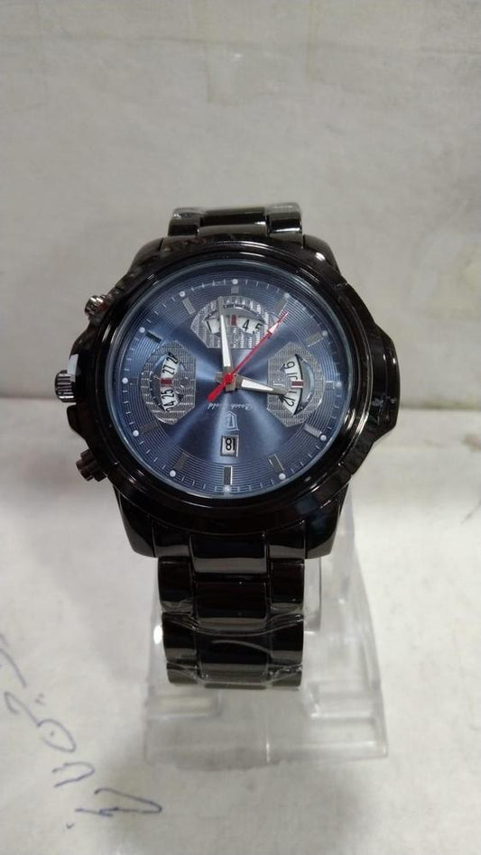 Elite Business Series: Men’s Luxury Calendar Watch – Waterproof Performance & Premium Black Leather