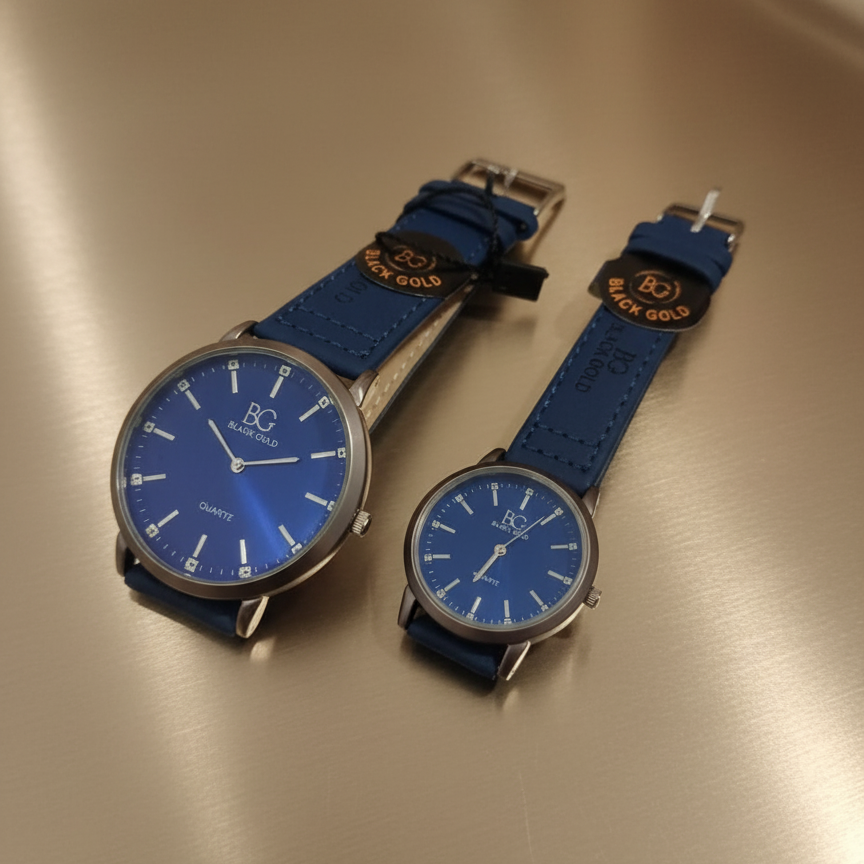 BG Signature Series: Elegant 2-Piece Matching Couple’s Watch Set