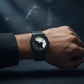 SABR Black Aura "Shadow" Edition – Premium Arabic Dial Fiber Watch