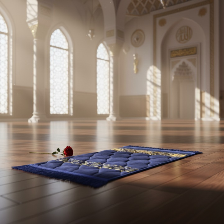 Travel-Friendly Velvet Prayer Mat