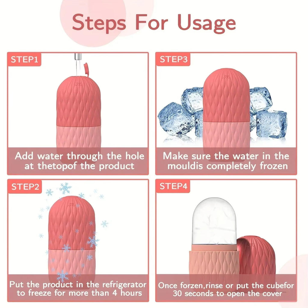 Silicone Ice Cube Facial Roller & Cleansing Scrub